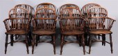 SET OF EIGHT ENGLISH OAK AND E