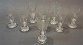 SET OF EIGHT ETCHED AND AIR TW