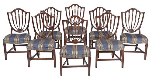 SET OF EIGHT FEDERAL CARVED