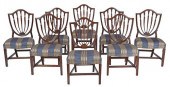 SET OF EIGHT FEDERAL CARVED MA