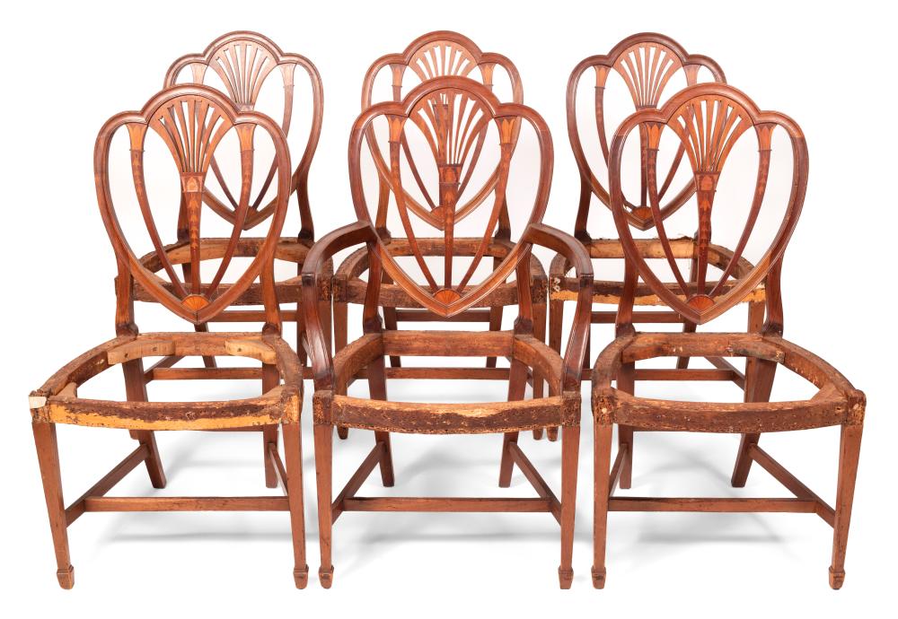 SET OF EIGHT FEDERAL DINING