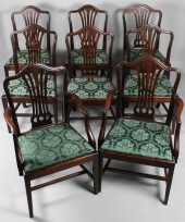 SET OF EIGHT FEDERAL MAHOGANY