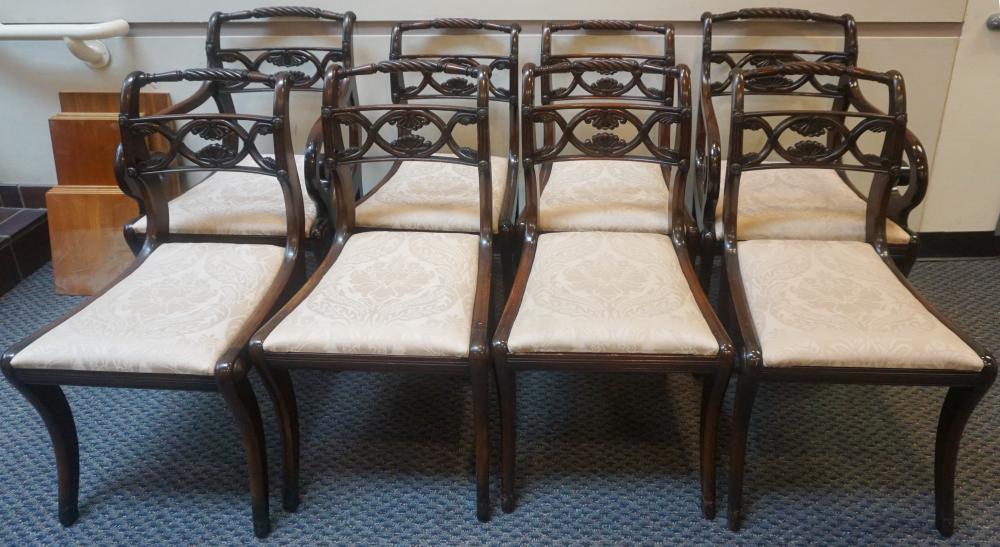 SET OF EIGHT FEDERAL STYLE MAHOGANY
