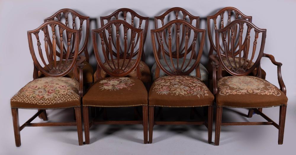 SET OF EIGHT FEDERAL STYLE DINING