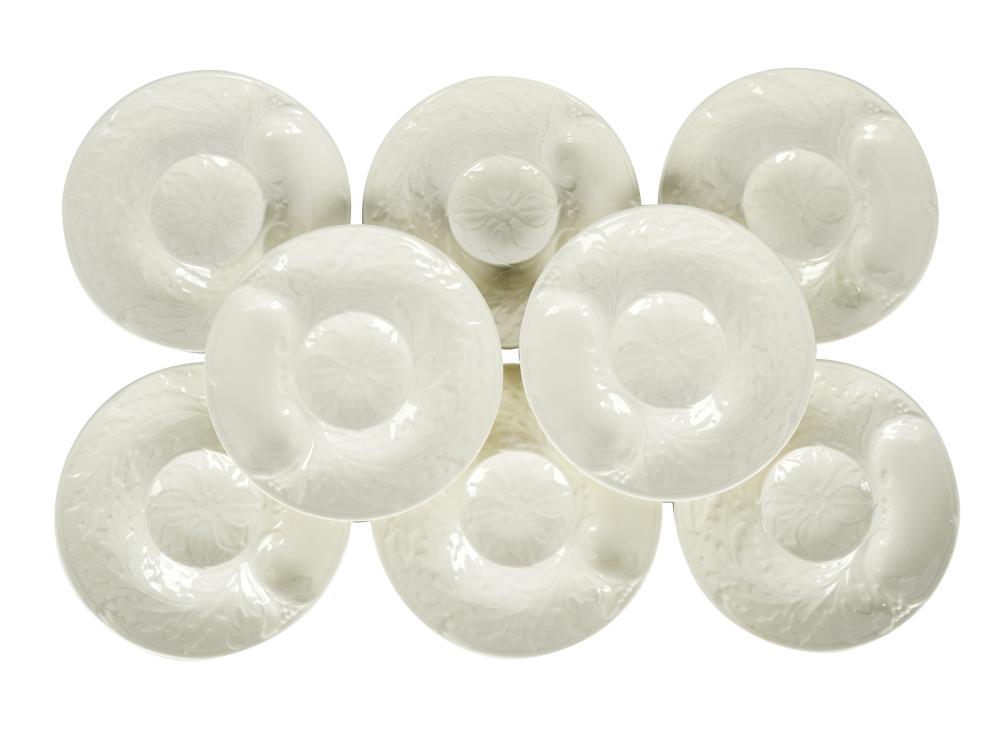 SET OF EIGHT FRENCH FAIENCE