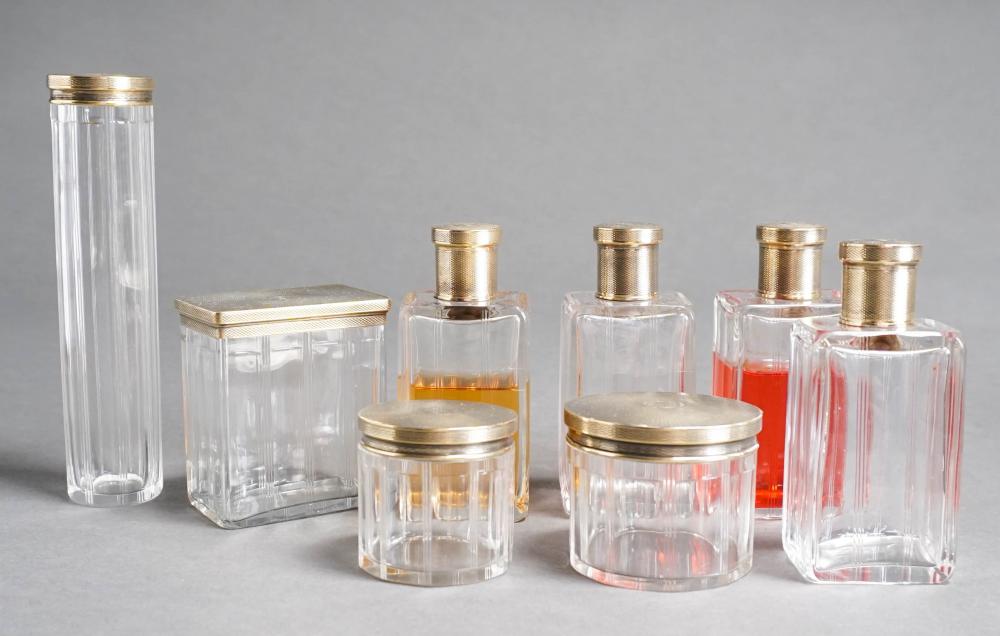 SET OF EIGHT FRENCH GILT 950-SILVER