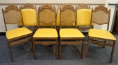 SET OF EIGHT FRUITWOOD AND CAN
