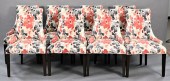 SET OF EIGHT FULLY UPHOLSTERED