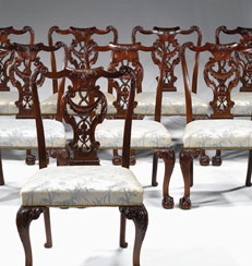 Set of eight  George II style