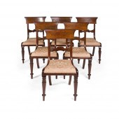 SET OF EIGHT GEORGE IV MAHOGAN