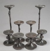 SET OF EIGHT GIACOMETTI STYLE