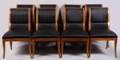 SET OF EIGHT HENREDON OAK DINI