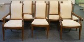 SET OF EIGHT HENREDON STAINED