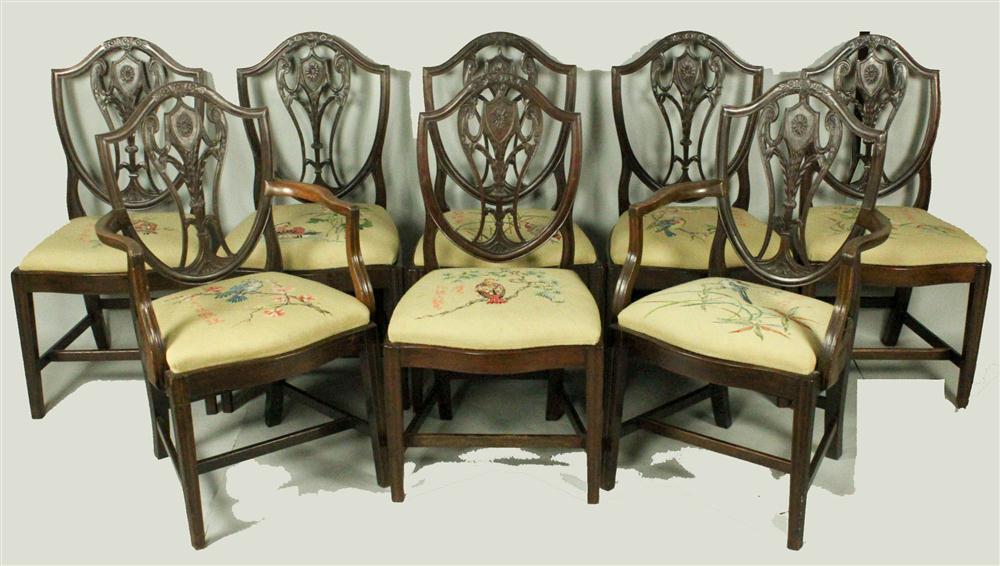 SET OF EIGHT HEPPLEWHITE DINING