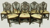 SET OF EIGHT HEPPLEWHITE DININ