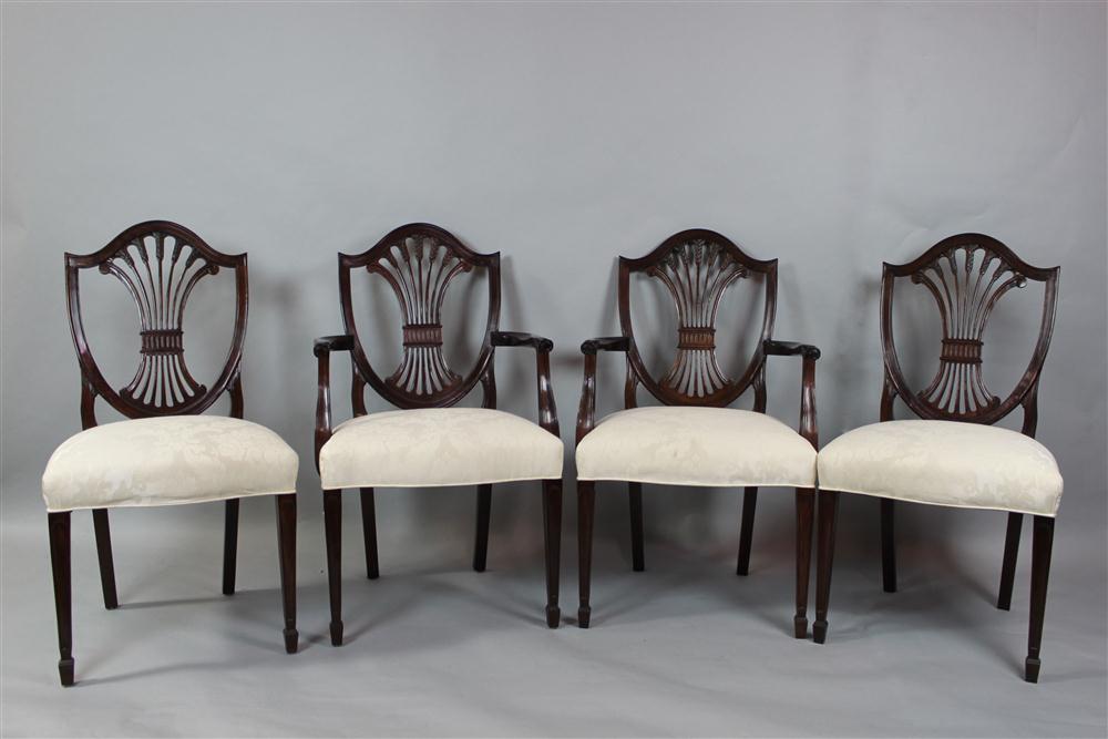 SET OF EIGHT HEPPLEWHITE STYLE