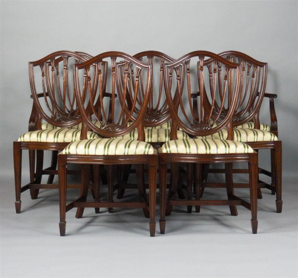 SET OF EIGHT HEPPLEWHITE STYLE
