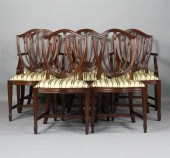 SET OF EIGHT HEPPLEWHITE STYLE