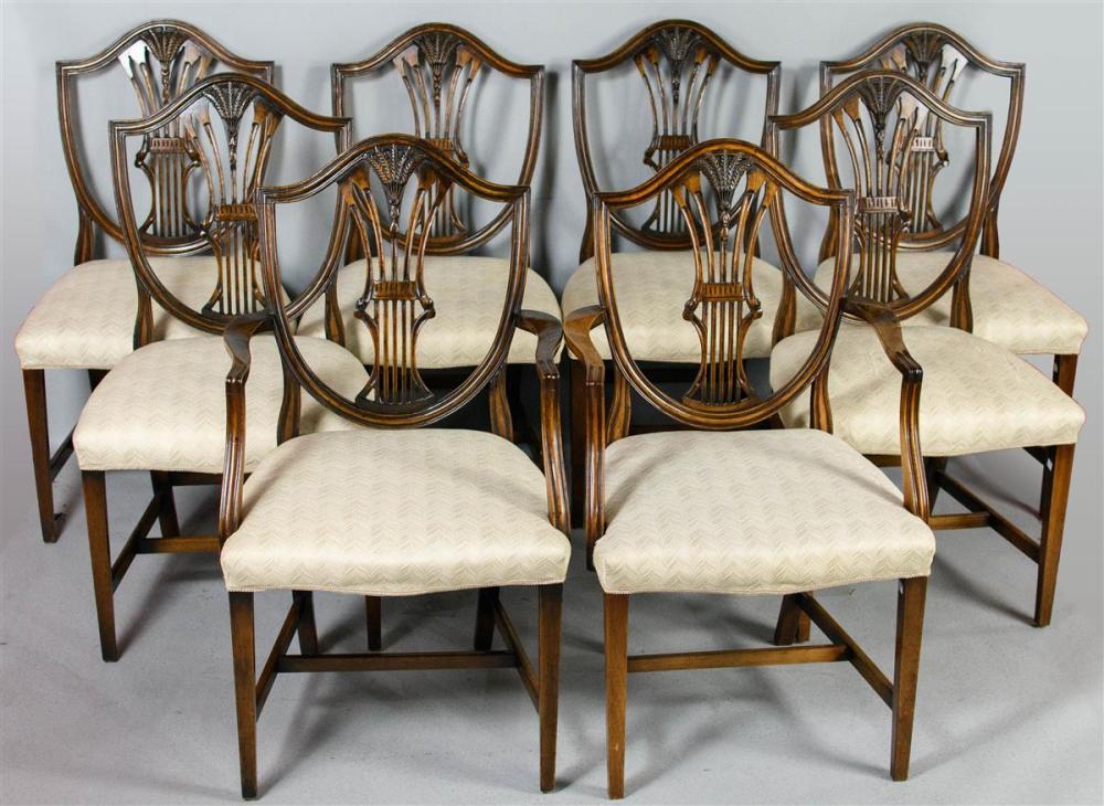 SET OF EIGHT HEPPLEWHITE STYLE