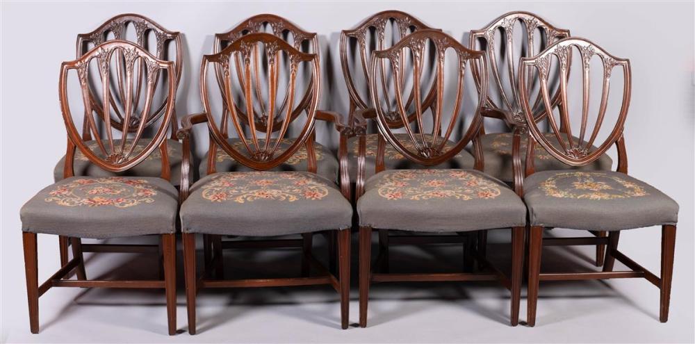 SET OF EIGHT HEPPLEWHITE STYLE