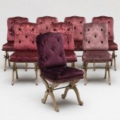 SET OF EIGHT ITALIAN PAINTED X