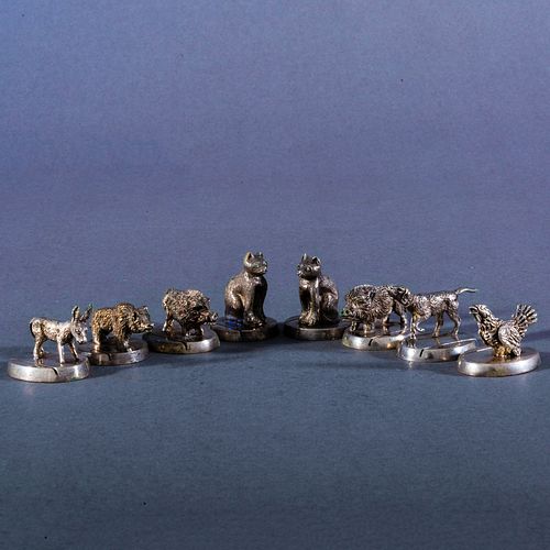 SET OF EIGHT ITALIAN SILVER