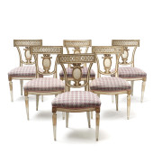 SET OF EIGHT ITALIANATE CARVED