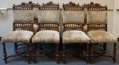 SET OF EIGHT JACOBEAN STYLE CA