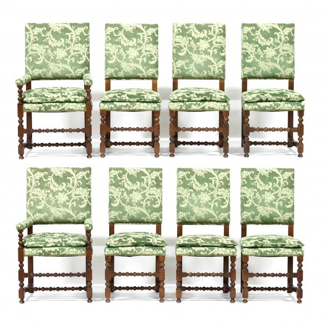 SET OF EIGHT JACOBEAN STYLE