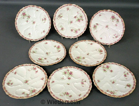 Set of eight Limoges French