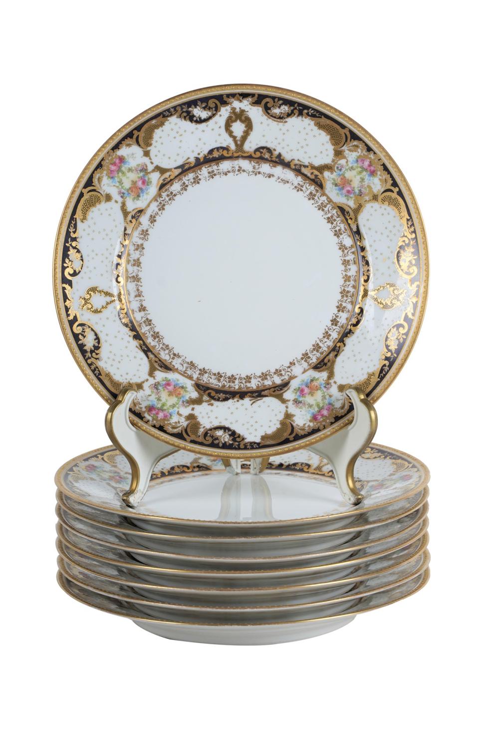 SET OF EIGHT LIMOGES PORCELAIN