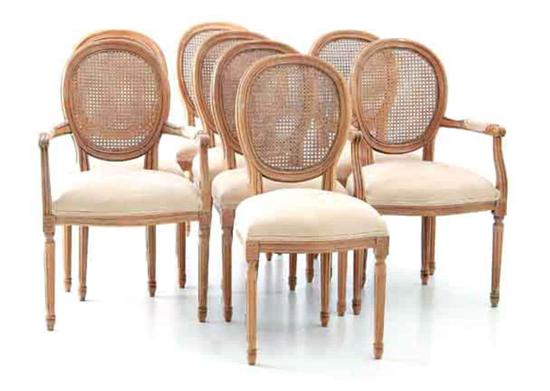 Set of eight Louis XVI style