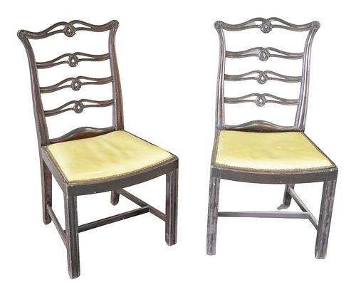 SET OF EIGHT MAHOGANY CHIPPENDALE