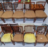 SET OF EIGHT MAHOGANY EGYPTIAN