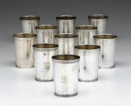 Set of eight Manchester sterling