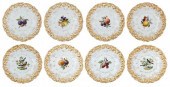 SET OF EIGHT MEISSEN PORCELAIN