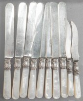 SET OF EIGHT MERIDEN MOTHER-OF