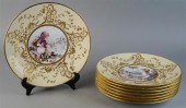 SET OF EIGHT MINTONS PICTORIAL