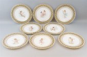 SET OF EIGHT MINTONS RETICULAT