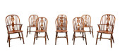 SET OF EIGHT OAK & ELM WINDSOR