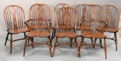 SET OF EIGHT OAK ENGLISH STYLE