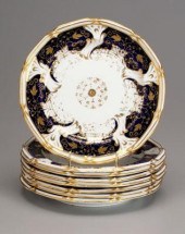 Set of eight plates: rich coba