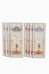SET OF EIGHT POMPEIIAN STYLE P