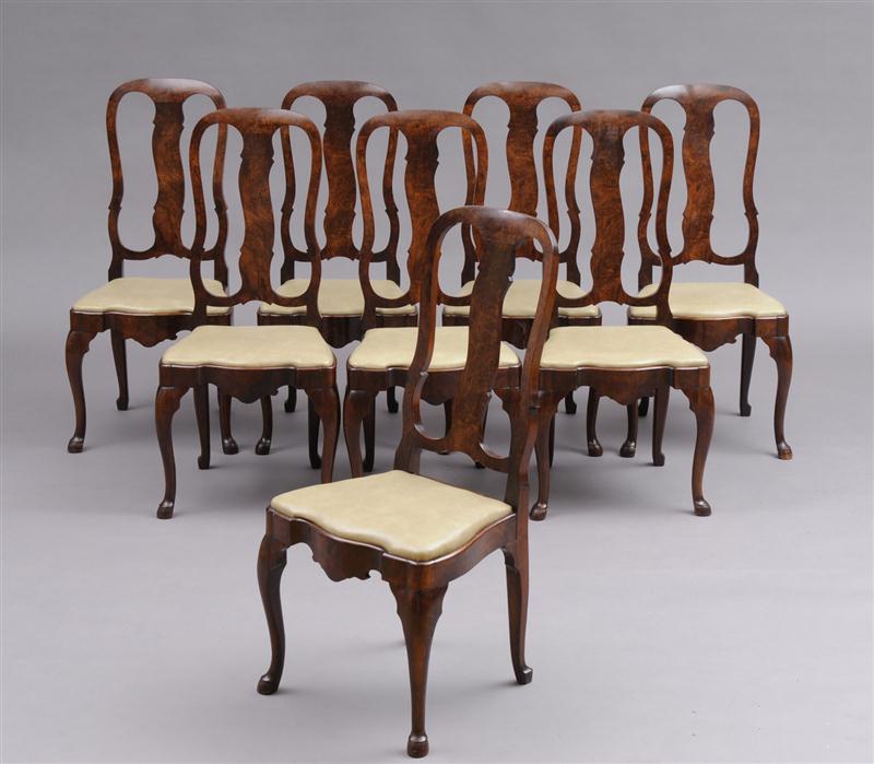 SET OF EIGHT QUEEN ANNE STYLE