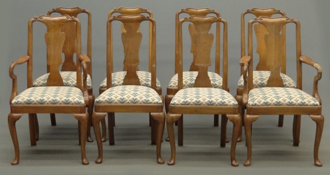 Set of eight Queen Anne style
