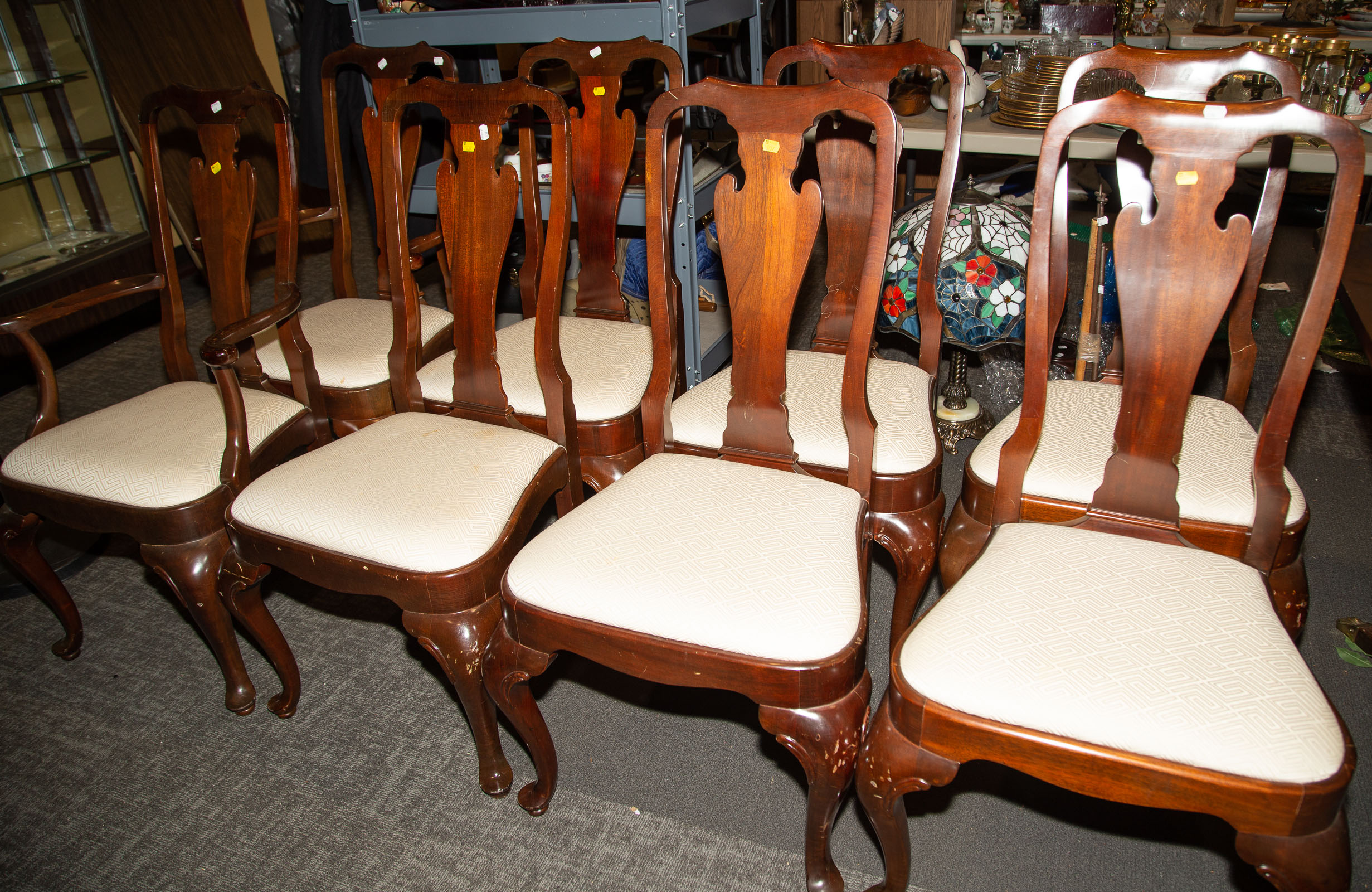 SET OF EIGHT QUEEN ANNE STYLE