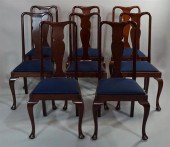 SET OF EIGHT QUEEN ANNE AND QU