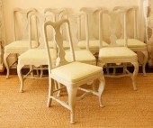SET OF EIGHT QUEEN ANNE STYLE