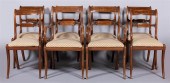 SET OF EIGHT REGENCY BRASS INL