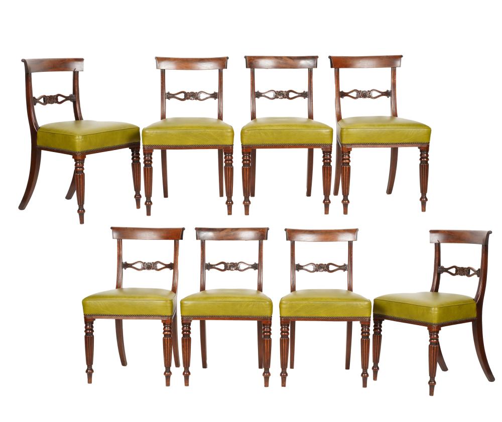 SET OF EIGHT REGENCY MAHOGANY